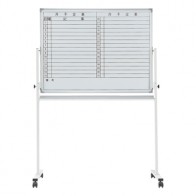 【激安】両面脚付きホワイトボード／月予定表（横書き）幅1200×高900mm（NWBR-34Y）