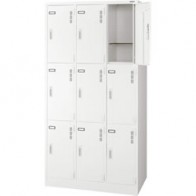【激安】ライオン/スチールロッカー/収納タイプ・9人用/幅900mm(S-79-W)