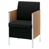 【激安】ライオン/ラウンジ用アームチェアー（レザー張り）/幅504mm（LG-250S-AC）