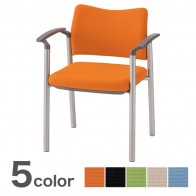 【激安】ライオン/ミーティングチェア/No.1156F(セパレートバック/肘付き／キャスター無)